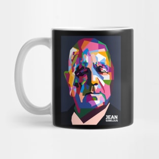 Abstract Popart Jean Sibelius in WPAP Mug